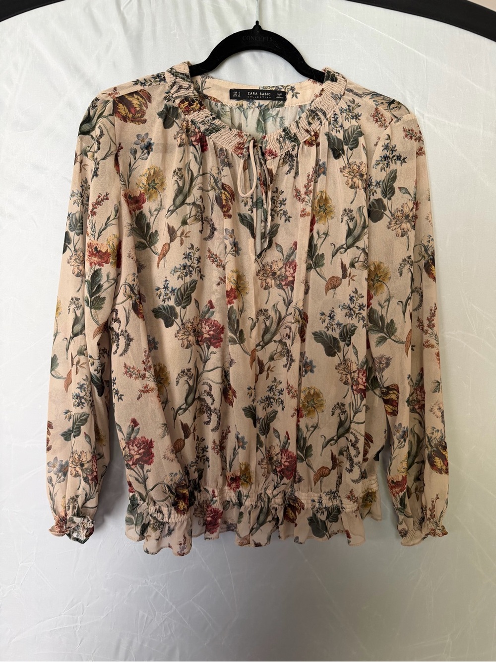 Zara Floral Peasant Blouse | Romantic Cottagecore Boho Top